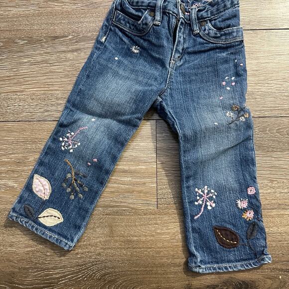 Baby Gap 2T Toddler Girls Northern Lights Embroidered Jeans – VGUC Y2K - Picture 1 of 7
